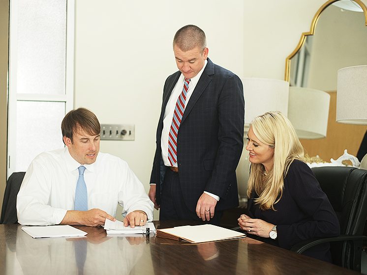 Product liability lawyers working on a case for a client.