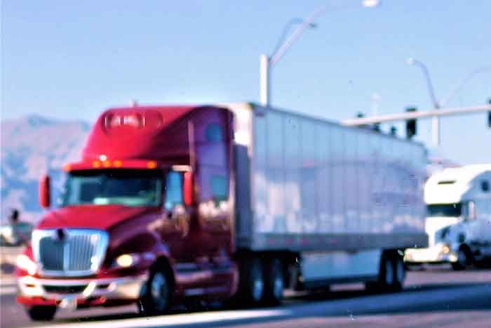 truck near intersection