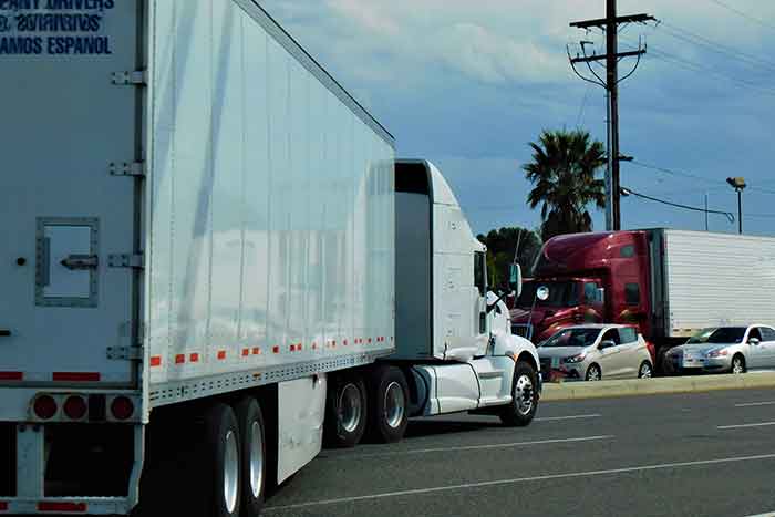 truck on road