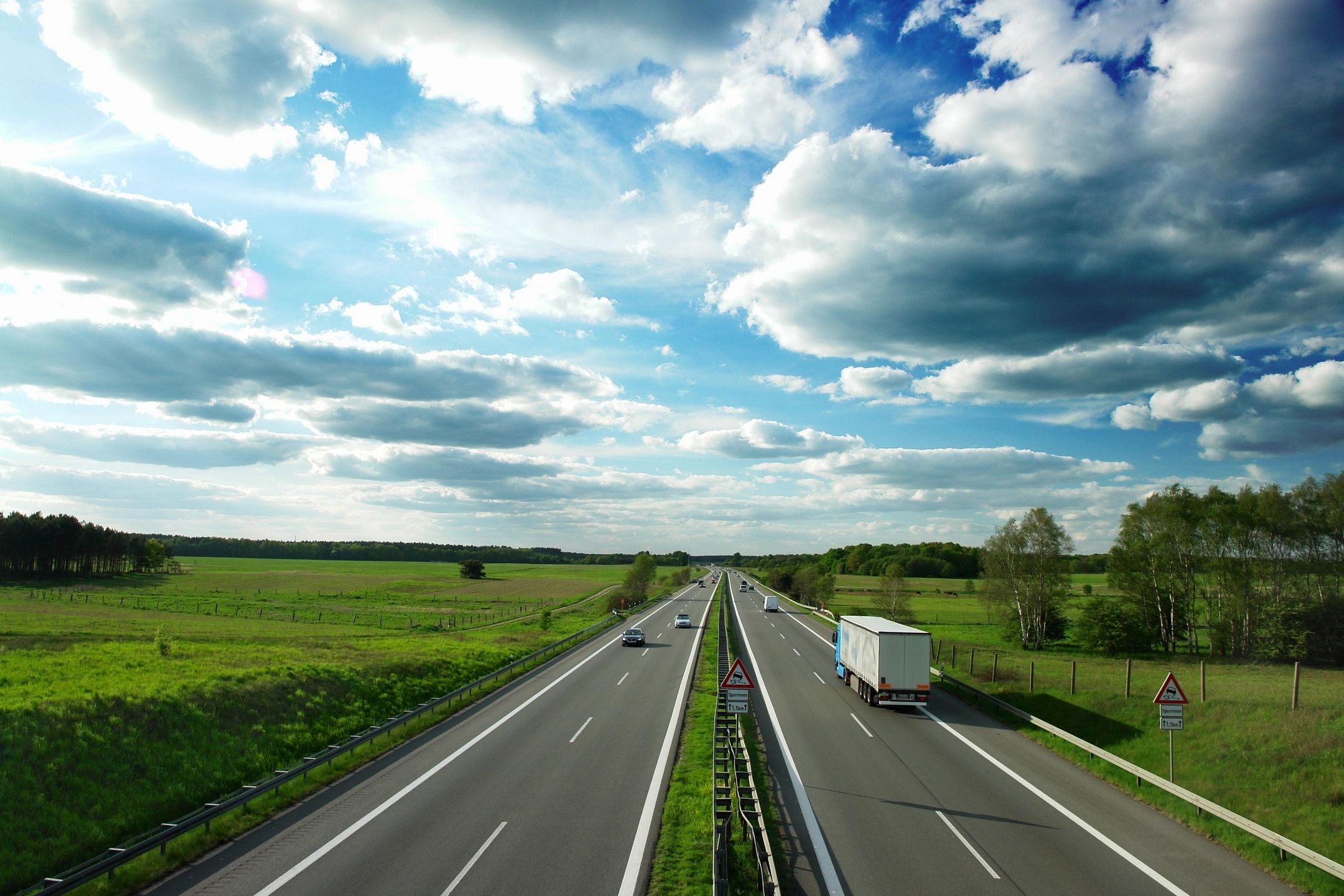 cars on highway