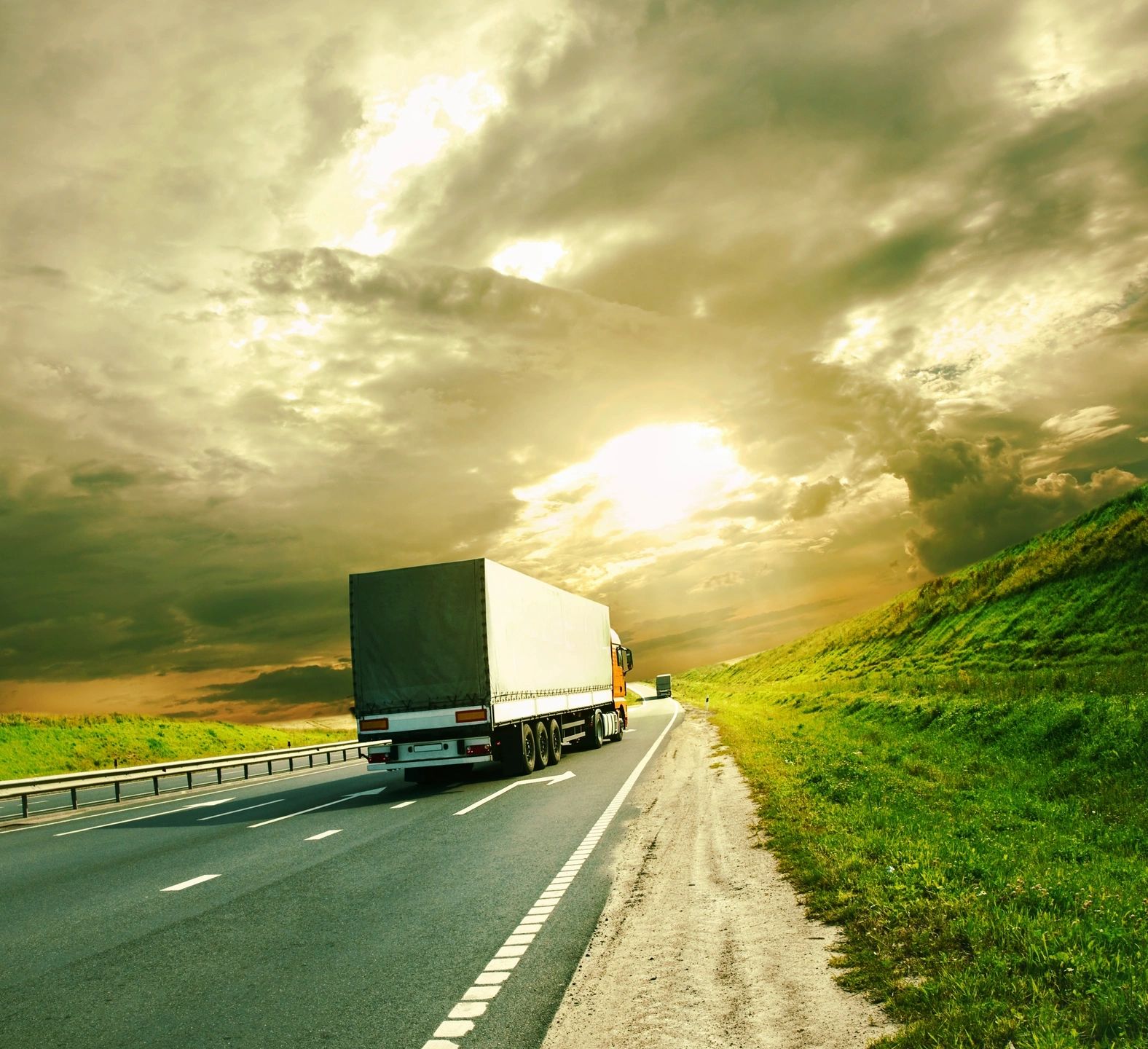 truck on highway