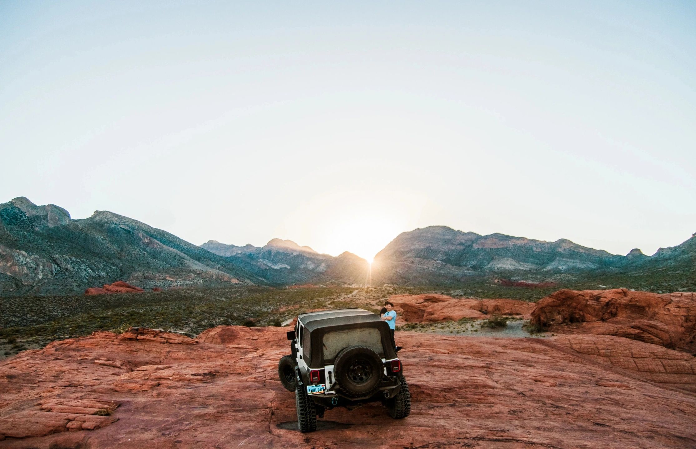 car in wilderness