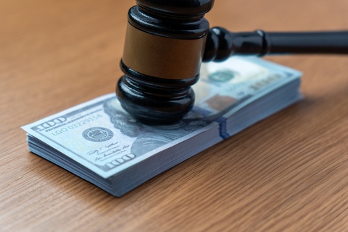 gavel with money